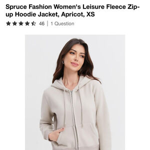 Spruce zip up hoodie apricot large new